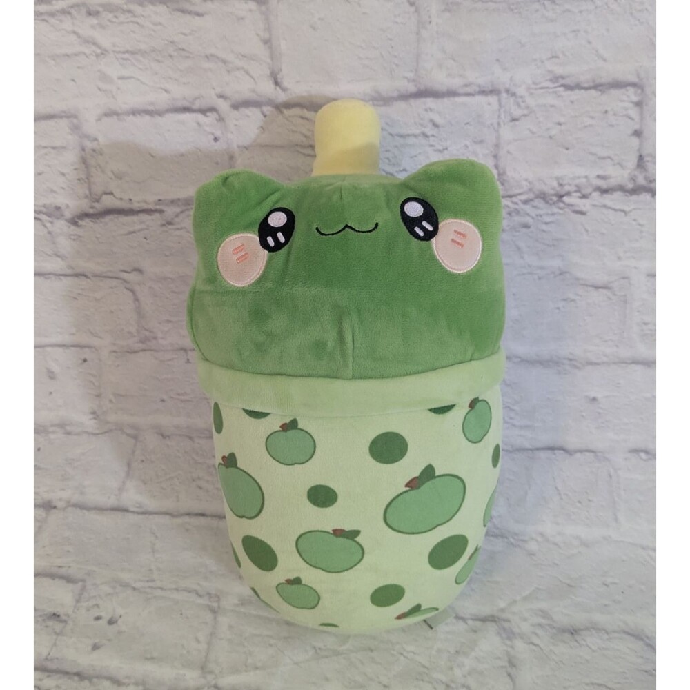 Honeymaru Boba Apple Frog 13 Inch‎ Plush Green